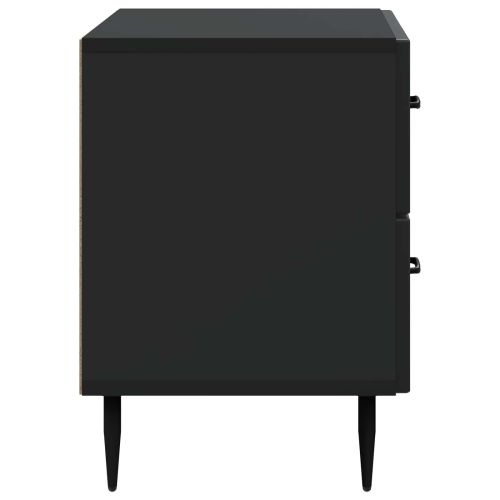 Нощен шкаф Черно 62 x 34,5 x 47,5 см Инженерна дървесина