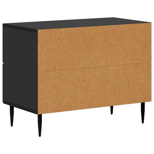 Нощен шкаф Черно 62 x 34,5 x 47,5 см Инженерна дървесина