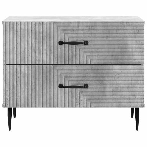 Нощен шкаф Бетонно сиво 62 x 34,5 x 47,5 см Инженерна дървесина