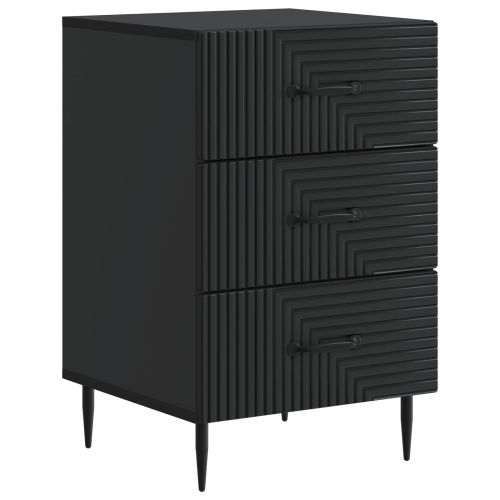 Нощен шкаф Черно 43 x 41 x 66,5 см Инженерна дървесина