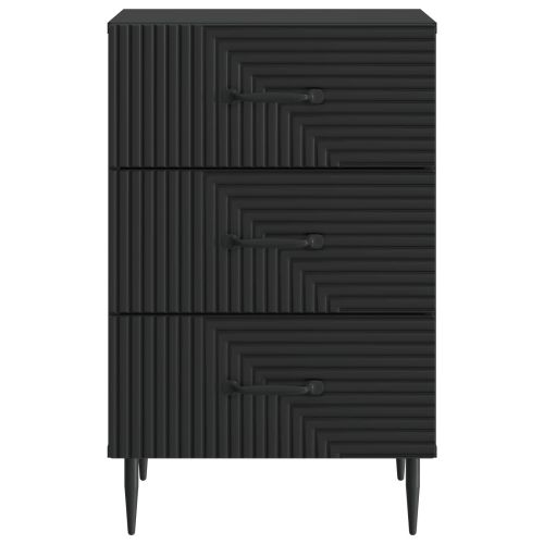 Нощен шкаф Черно 43 x 41 x 66,5 см Инженерна дървесина