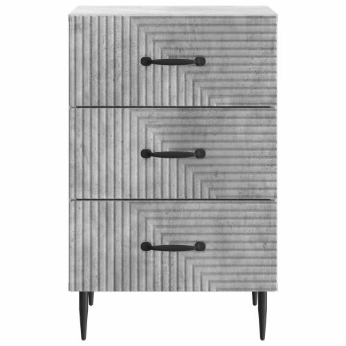 Нощен шкаф Бетонно сиво 43 x 41 x 66,5 см Инженерна дървесина