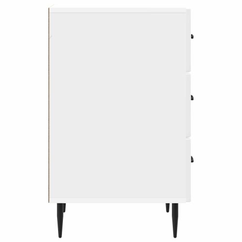 Нощен шкаф Бял гланц 43 x 41 x 66,5 см Инженерна дървесина