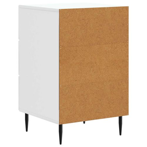 Нощен шкаф Бял гланц 43 x 41 x 66,5 см Инженерна дървесина