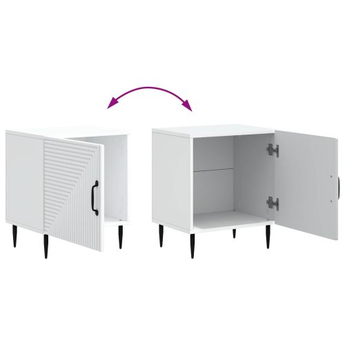 Нощен шкаф 2 pcs Бяло 43 x 34,5 x 50 см Инженерна дървесина