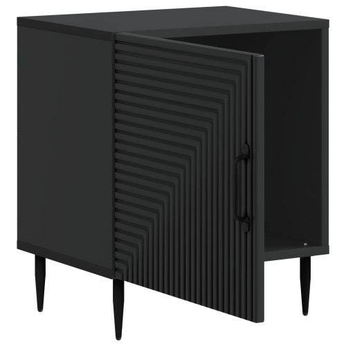 Нощен шкаф Черно 43 x 34,5 x 50 см Инженерна дървесина
