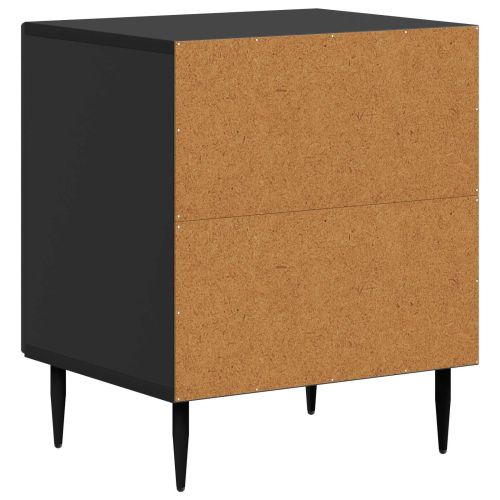 Нощен шкаф Черно 43 x 34,5 x 50 см Инженерна дървесина