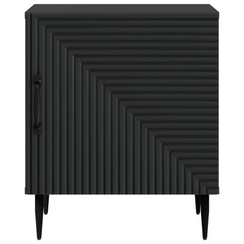 Нощен шкаф 2 pcs Черно 43 x 34,5 x 50 см Инженерна дървесина