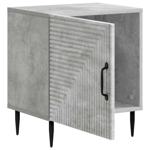 Нощен шкаф Бетонно сиво 43 x 34,5 x 50 см Инженерна дървесина
