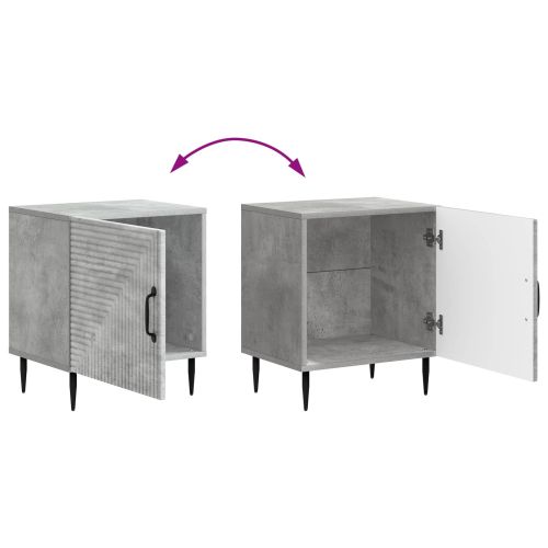 Нощен шкаф 2 pcs Бетонно сиво 43 x 34,5 x 50 см
