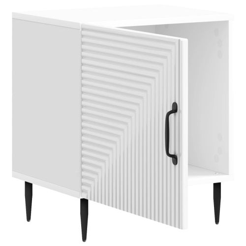 Нощен шкаф 2 pcs Бял гланц 43 x 34,5 x 50 см