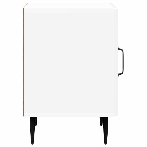 Нощен шкаф 2 pcs Бял гланц 43 x 34,5 x 50 см
