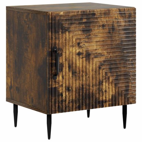 Нощен шкаф Опушен дъб 43 x 34,5 x 50 см Инженерна дървесина