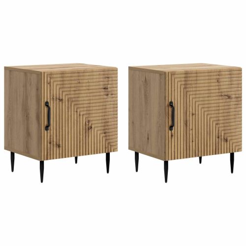 Нощен шкаф 2 pcs Дъб артизан 43 x 34,5 x 50 см
