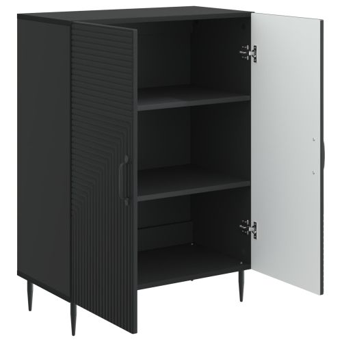 Служебен шкаф Черно 66 x 34,5 x 89,5 см Инженерна дървесина