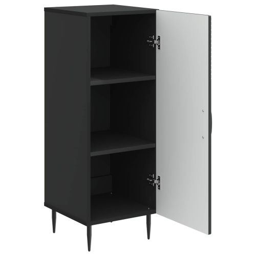 Служебен шкаф Черно 33 x 34,5 x 89,5 см Инженерна дървесина