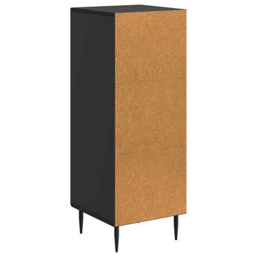Служебен шкаф Черно 33 x 34,5 x 89,5 см Инженерна дървесина