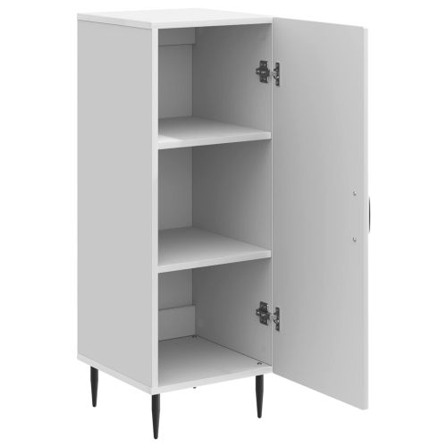 Служебен шкаф Бял гланц 33 x 34,5 x 89,5 см Инженерна дървесина