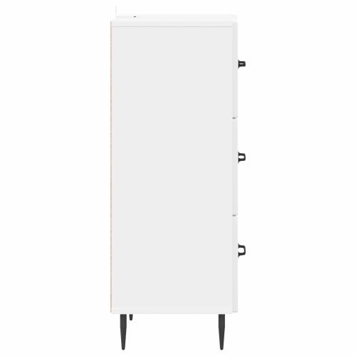Чекмеджетен шкаф Бял гланц 33 x 34,5 x 89,5 см