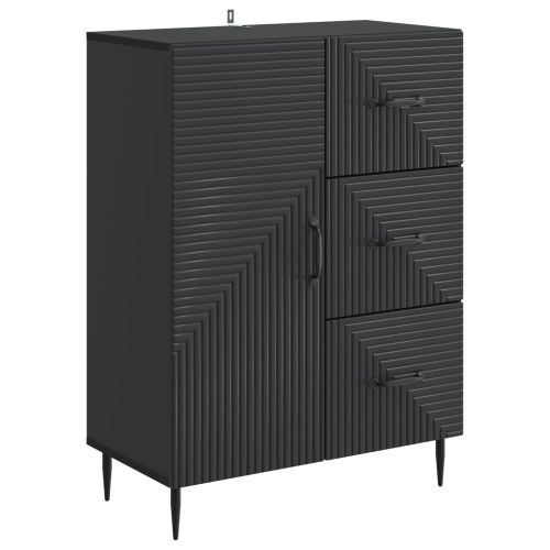 Служебен шкаф Черно 66 x 34,5 x 89,5 см Инженерна дървесина