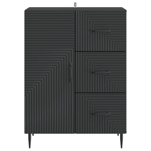 Служебен шкаф Черно 66 x 34,5 x 89,5 см Инженерна дървесина