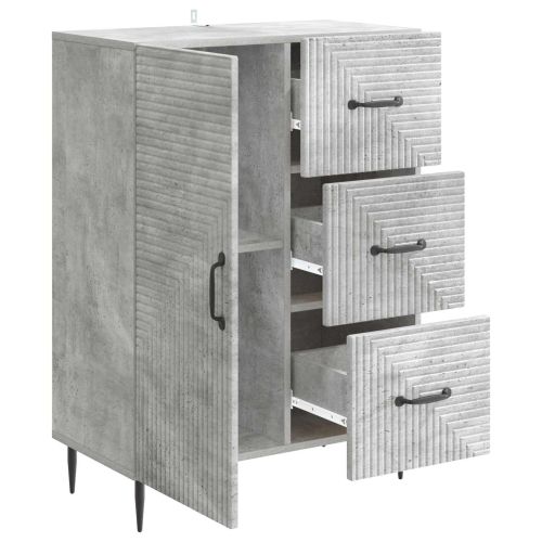 Служебен шкаф с чекмедже Бетонно сиво 66 x 34,5 x 89,5 см