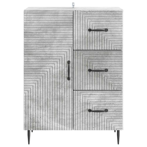 Служебен шкаф с чекмедже Бетонно сиво 66 x 34,5 x 89,5 см