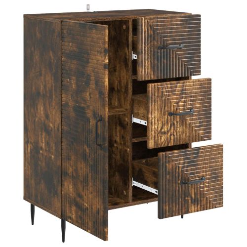 Служебен шкаф с чекмедже Опушен дъб 66 x 34,5 x 89,5 см
