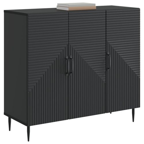 Служебен шкаф Черно 89 x 34,5 x 80 см Инженерна дървесина