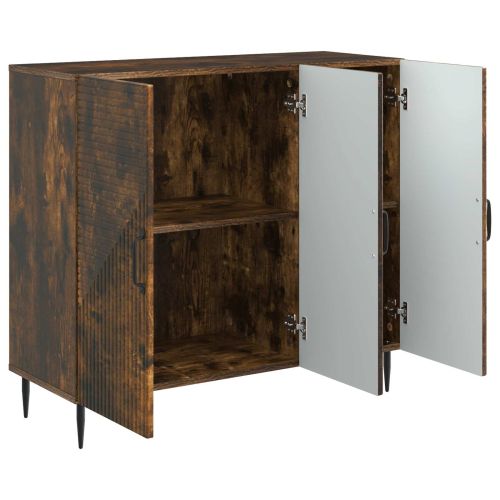 Служебен шкаф Опушен дъб 89 x 34,5 x 80 см Инженерна дървесина