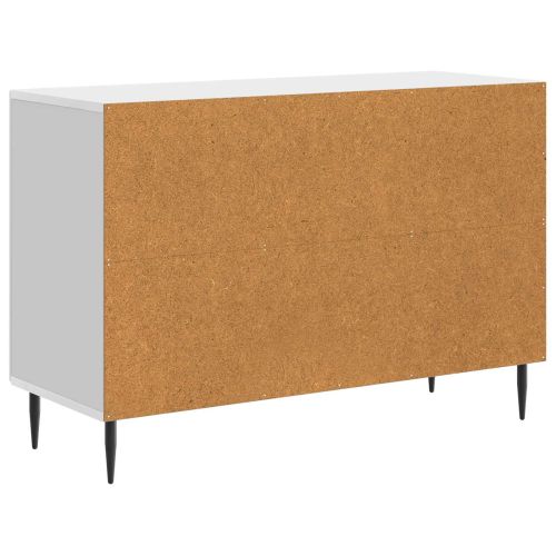 Служебен шкаф Бял гланц 89 x 34,5 x 60 см Инженерна дървесина