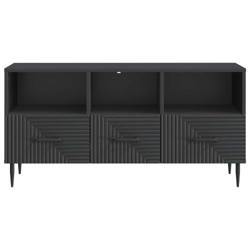 ТВ шкаф с чекмедже Черно 102 x 34,5 x 50 см Инженерна дървесина