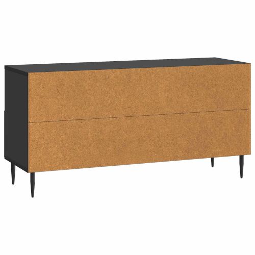 ТВ шкаф с чекмедже Черно 102 x 34,5 x 50 см Инженерна дървесина