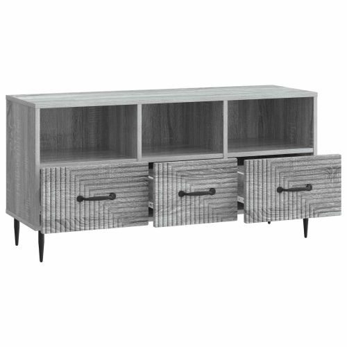 ТВ шкаф Сива сонома 102 x 34,5 x 50 см Инженерна дървесина