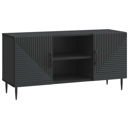 ТВ шкаф Черно 102 x 34,5 x 50 см Инженерна дървесина