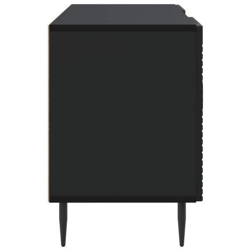 ТВ шкаф Черно 102 x 34,5 x 50 см Инженерна дървесина