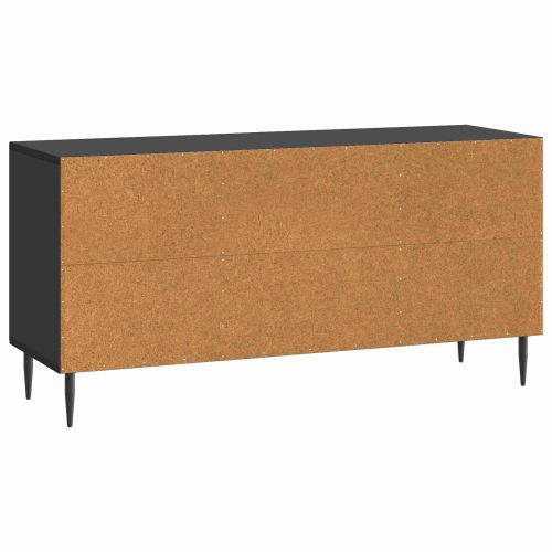 ТВ шкаф Черно 102 x 34,5 x 50 см Инженерна дървесина