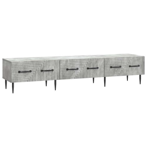 ТВ шкаф Бетонно сиво 147 x 34,5 x 30 см Инженерна дървесина