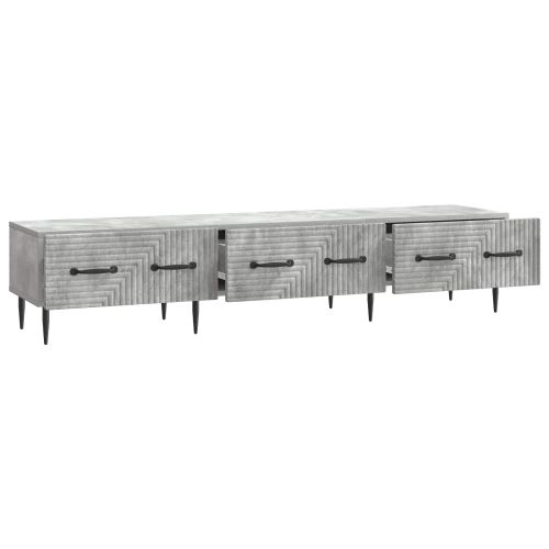 ТВ шкаф Бетонно сиво 147 x 34,5 x 30 см Инженерна дървесина
