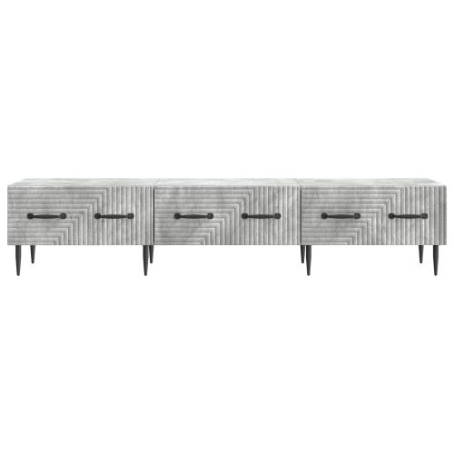 ТВ шкаф Бетонно сиво 147 x 34,5 x 30 см Инженерна дървесина