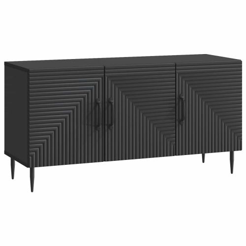 ТВ шкаф Черно 99 x 34,5 x 50 см Инженерна дървесина