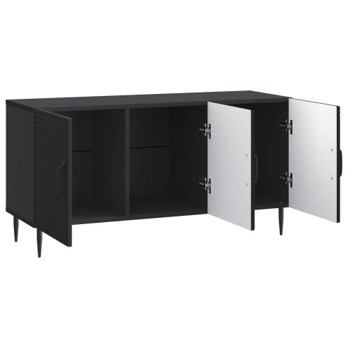 ТВ шкаф Черно 99 x 34,5 x 50 см Инженерна дървесина
