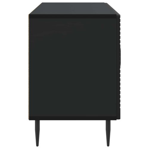 ТВ шкаф Черно 99 x 34,5 x 50 см Инженерна дървесина
