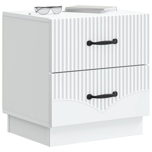 Нощен шкаф 2 pcs Бяло 43 x 34,5 x 44,5 см Инженерна дървесина