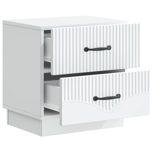 Нощен шкаф 2 pcs Бяло 43 x 34,5 x 44,5 см Инженерна дървесина
