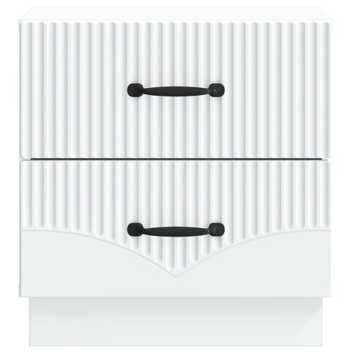 Нощен шкаф 2 pcs Бяло 43 x 34,5 x 44,5 см Инженерна дървесина