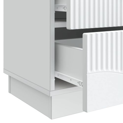 Нощен шкаф 2 pcs Бяло 43 x 34,5 x 44,5 см Инженерна дървесина