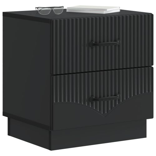 Нощен шкаф Черно 43 x 34,5 x 44,5 см Инженерна дървесина