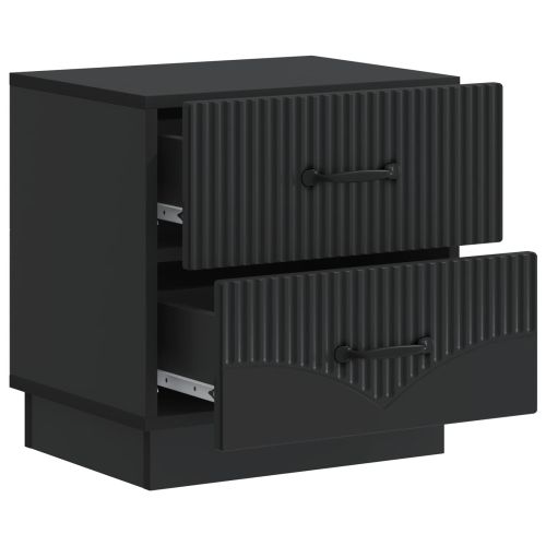 Нощен шкаф 2 pcs Черно 43 x 34,5 x 44,5 см Инженерна дървесина