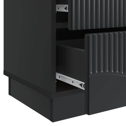 Нощен шкаф 2 pcs Черно 43 x 34,5 x 44,5 см Инженерна дървесина